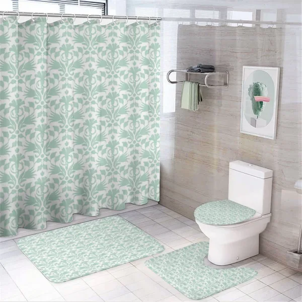 Wave Like Round Swirls on a shower curtain