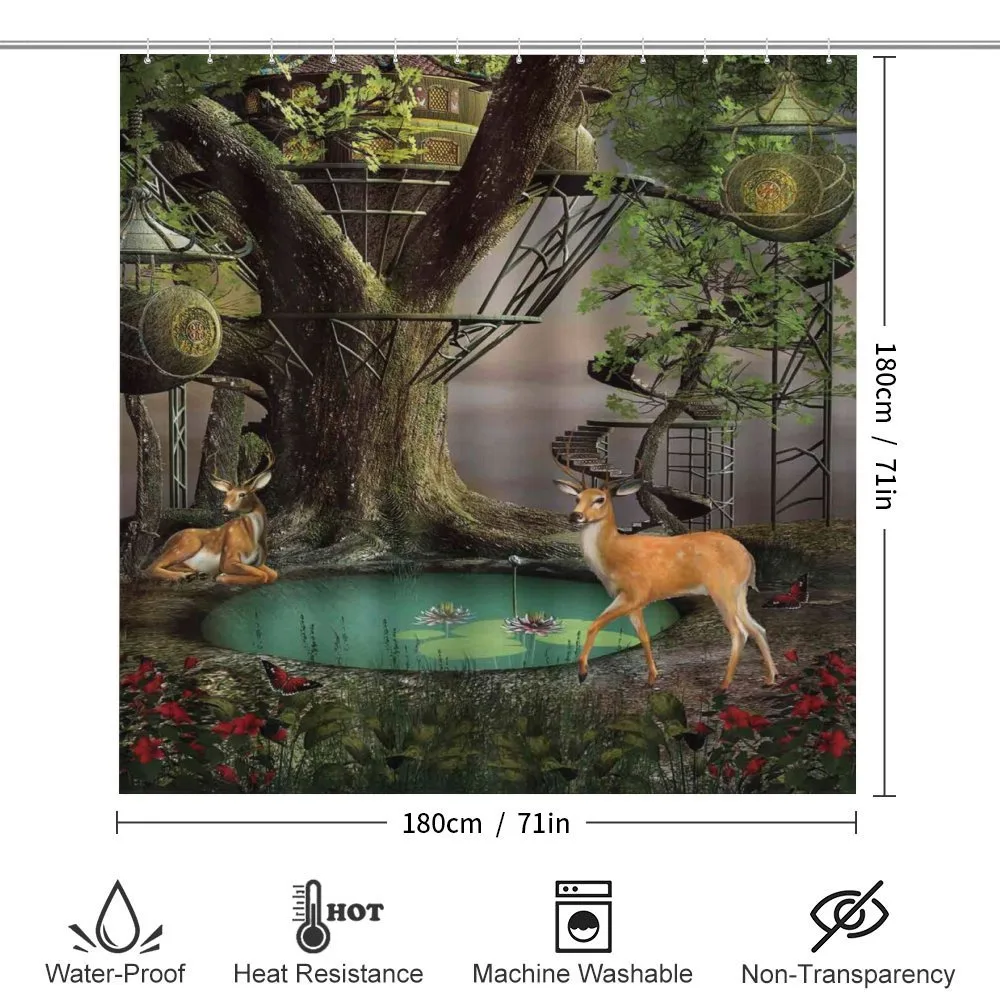 Abstract Deer and Tree House — Detail 2