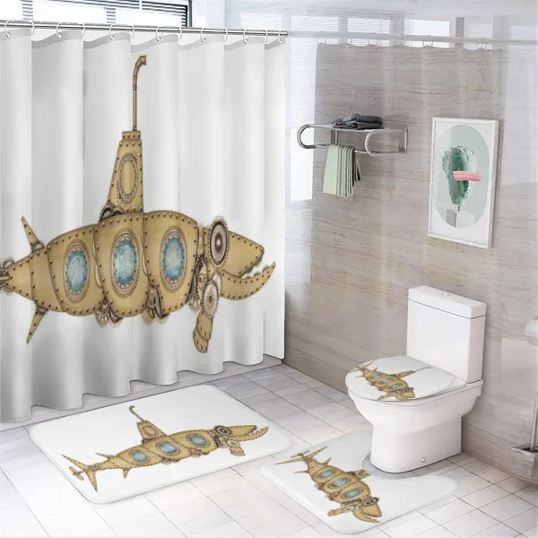 Barracuda Submarine on a shower curtain
