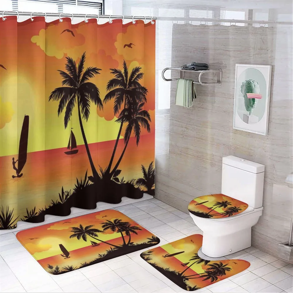 Coconut Palms and Surfer — Your design