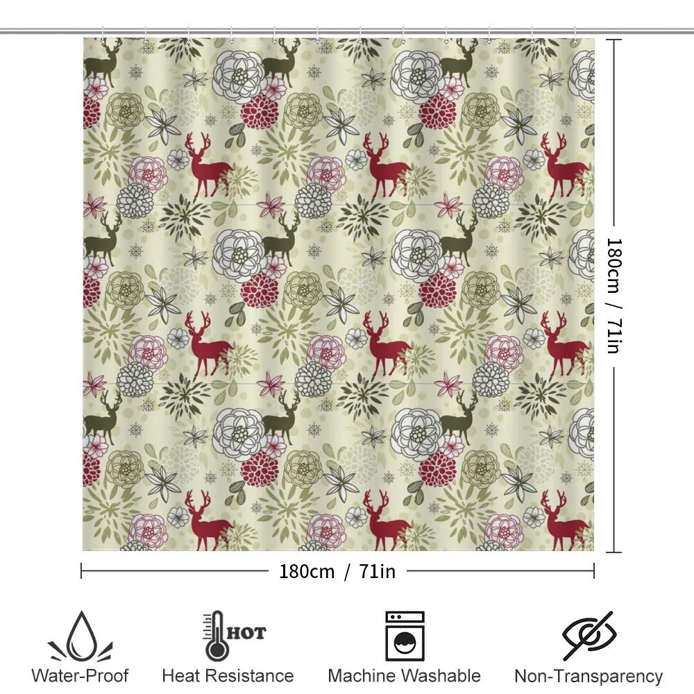Deer Flowers Christmas — Detail 2