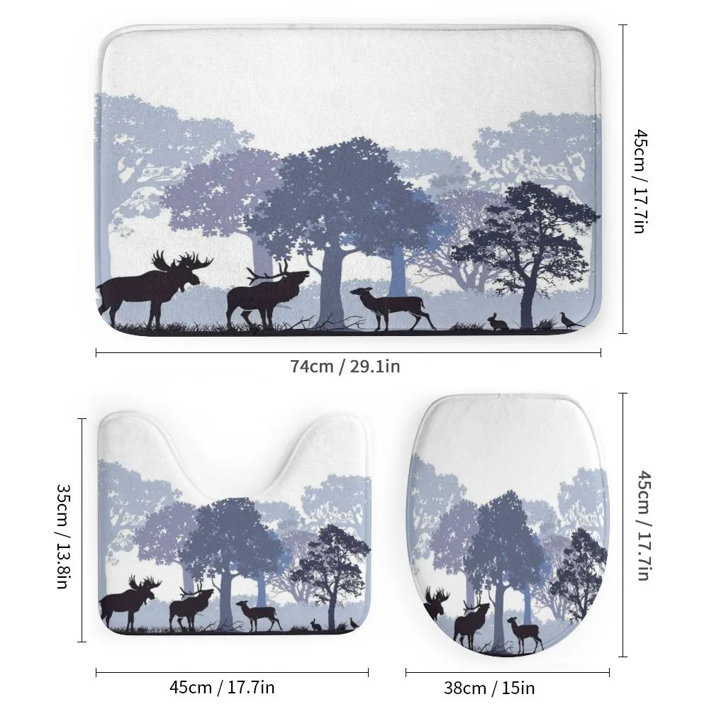 Grey Wild Forest Animals — Detail 1