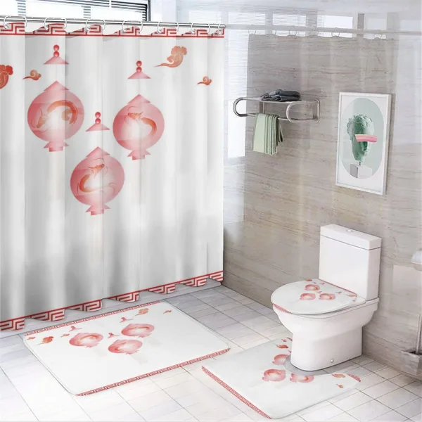 Mid Autumn Festival Pattern on a shower curtain