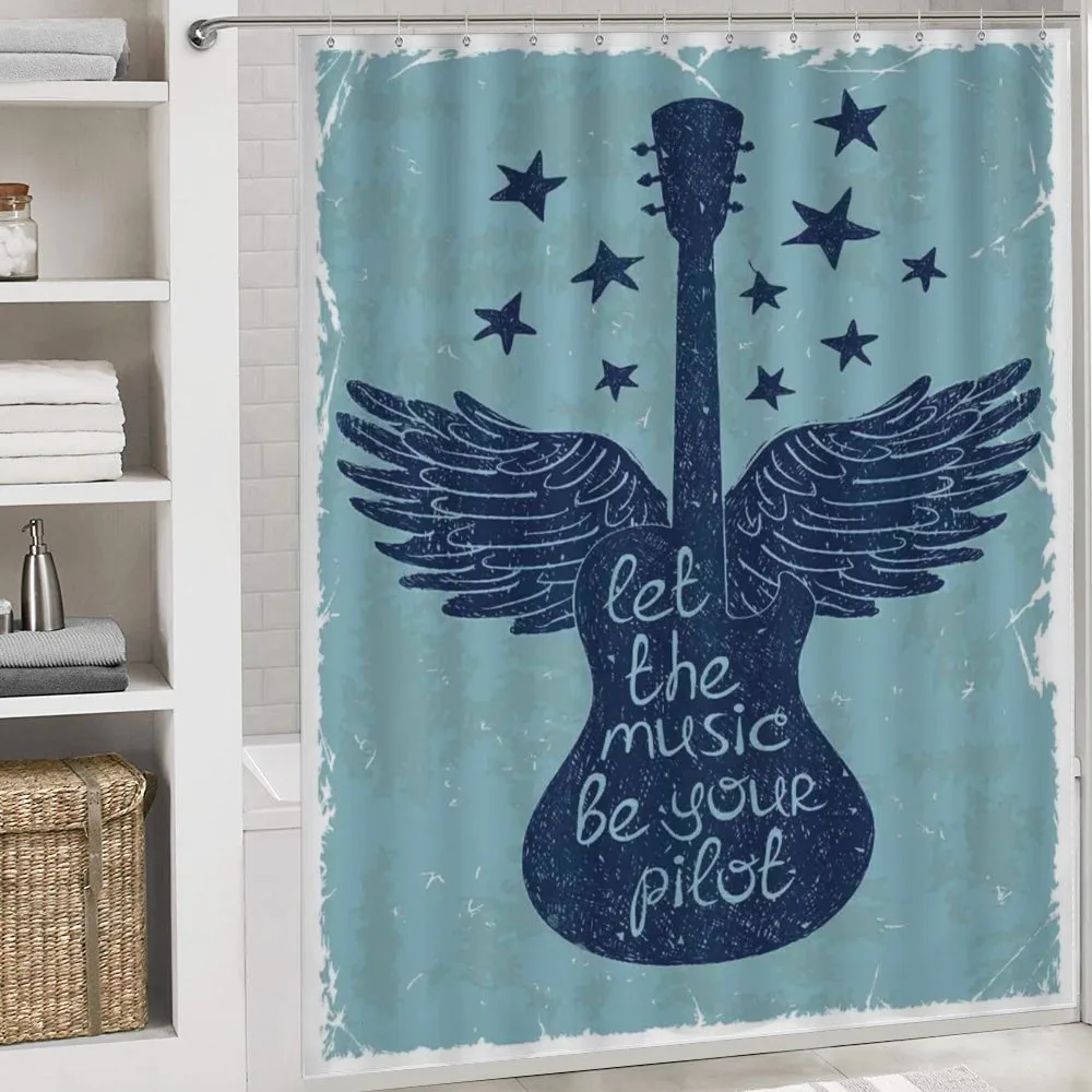 Music Guitar Wings Blue — Detail 4