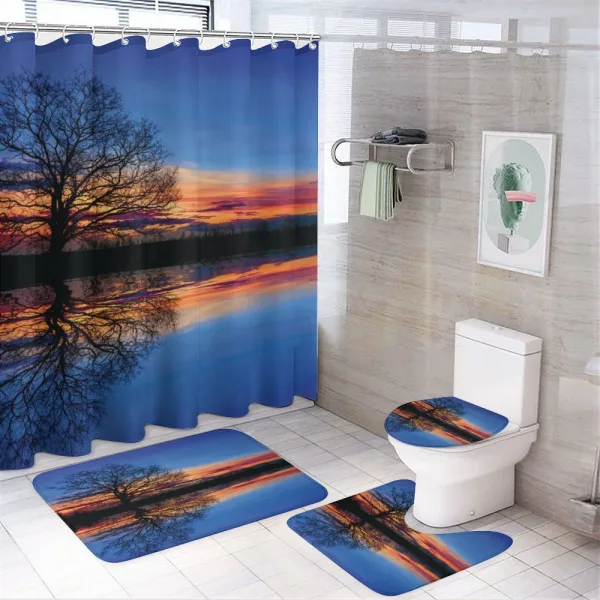 Night Scenery on a shower curtain
