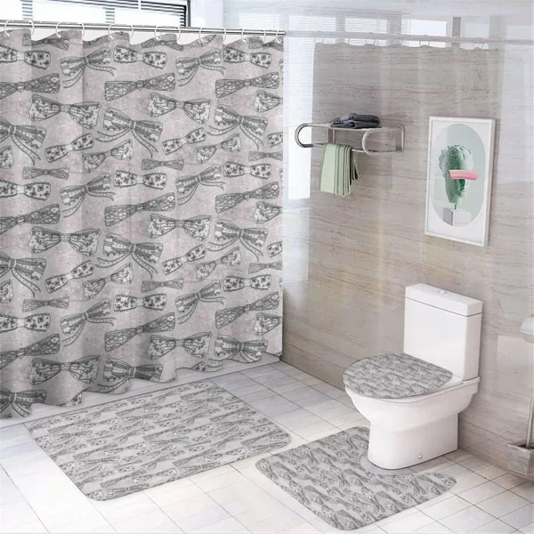 Retro Women`s Fashion on a shower curtain