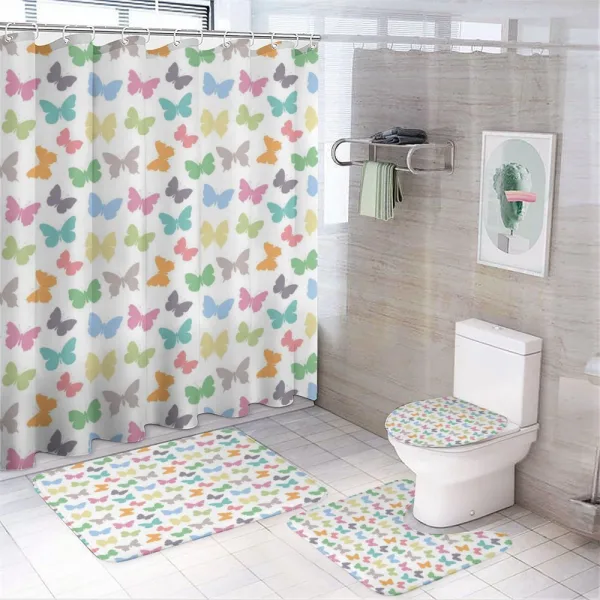 Soft Tone Silhouettes on a shower curtain