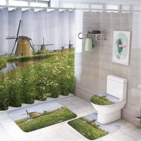 Spring in the Country on a shower curtain