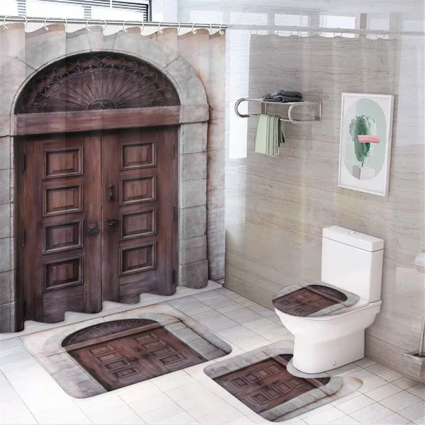 Arched Venetian Door on a shower curtain