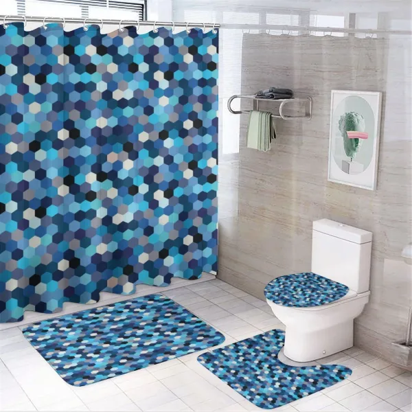 Blurry Rectangulars on a shower curtain