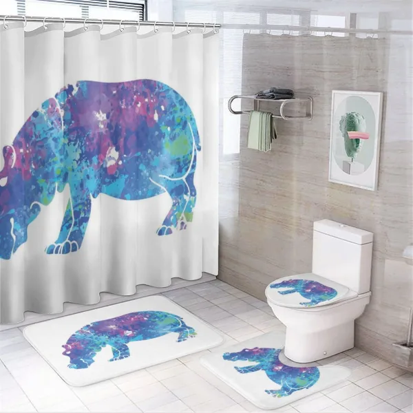 Colorful Silhouette Form on a shower curtain