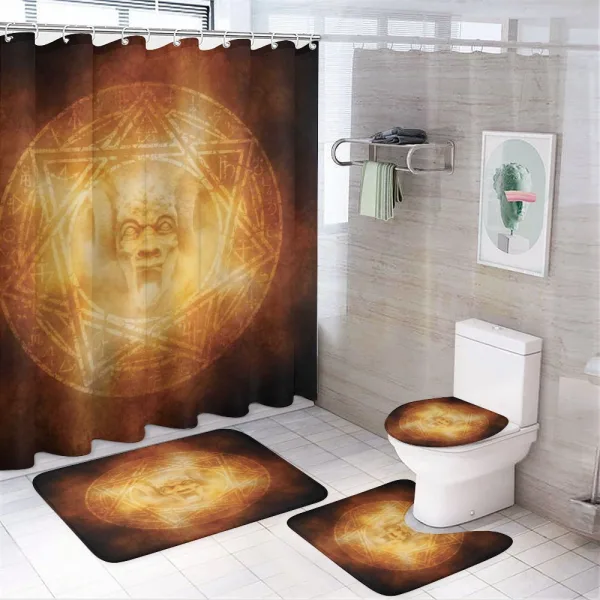 Demon View on a shower curtain