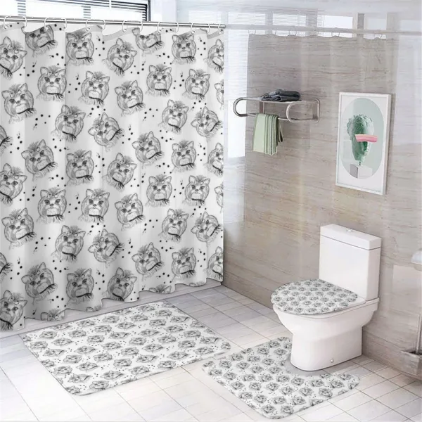 Dog Buckle on a shower curtain