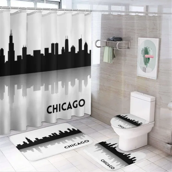 Downtown Skyscapers on a shower curtain
