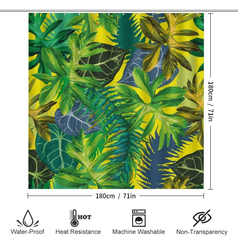 Exotic Leaves Watercolor — Detail 2