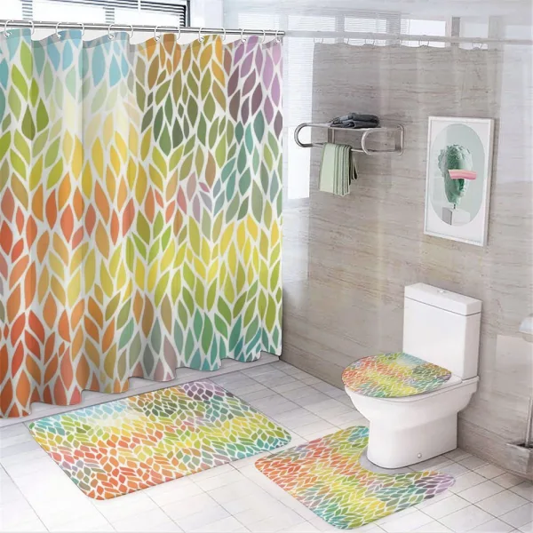 Funky Floral Colorful on a shower curtain