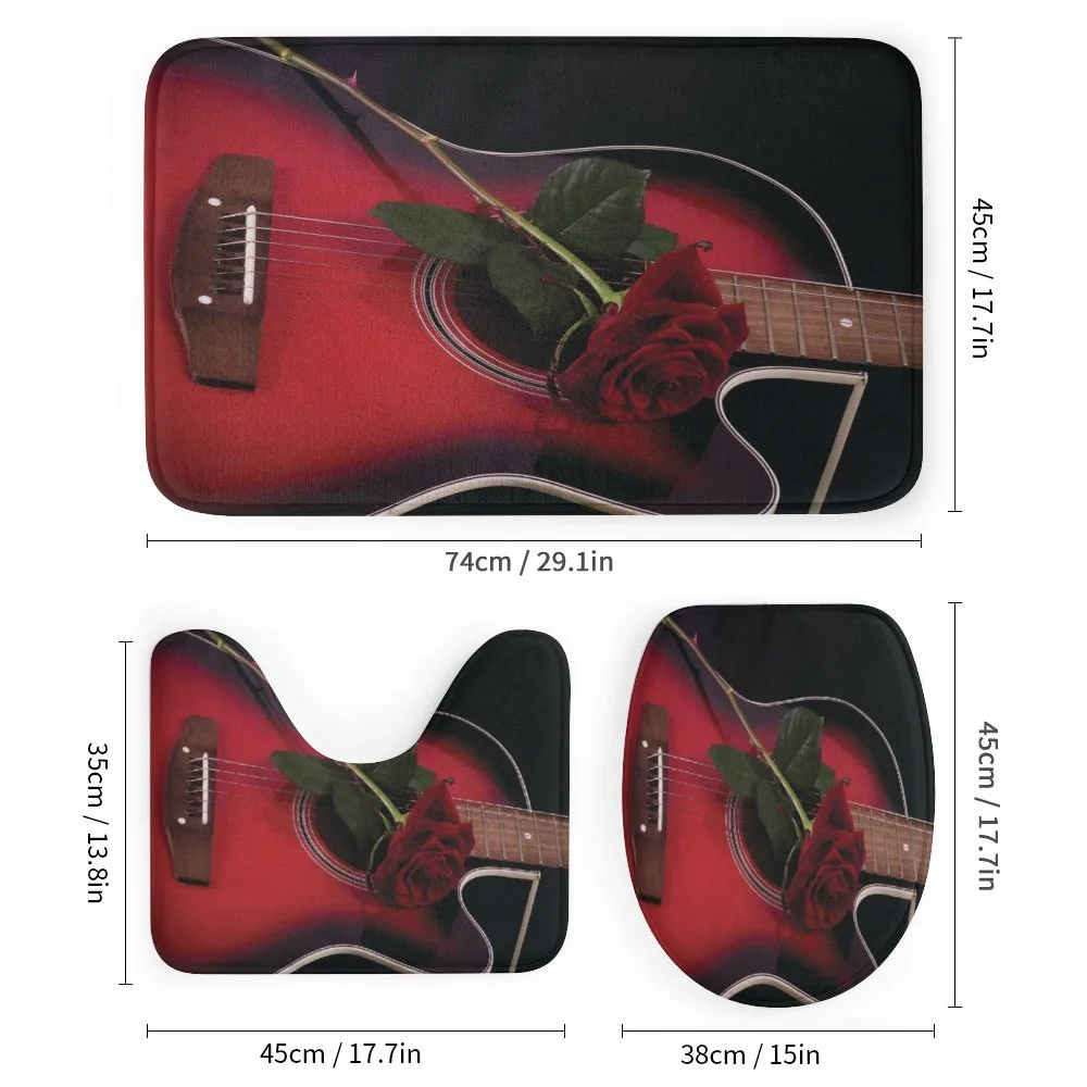 Guitar with Love Rose — Detail 1