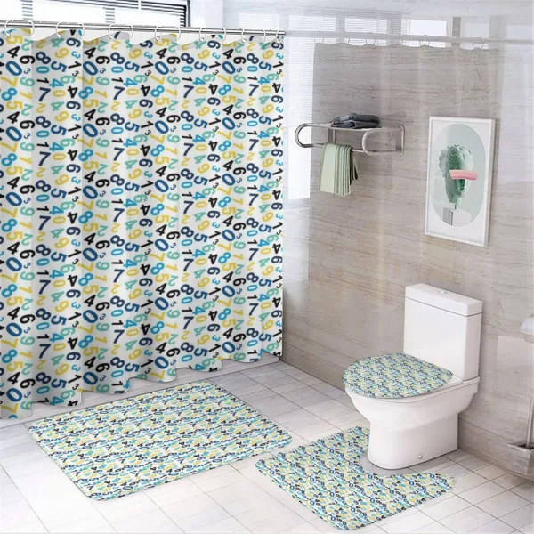 Math Themed Design on a shower curtain
