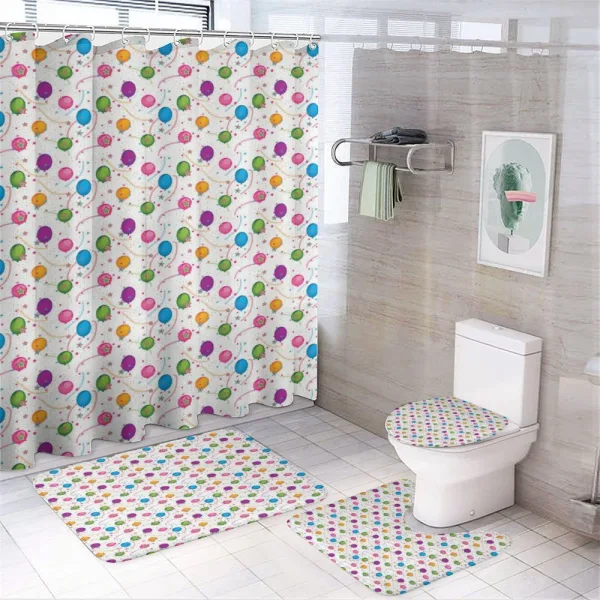 Party Theme on a shower curtain