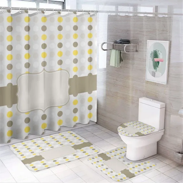 Polka Dots Image on a shower curtain