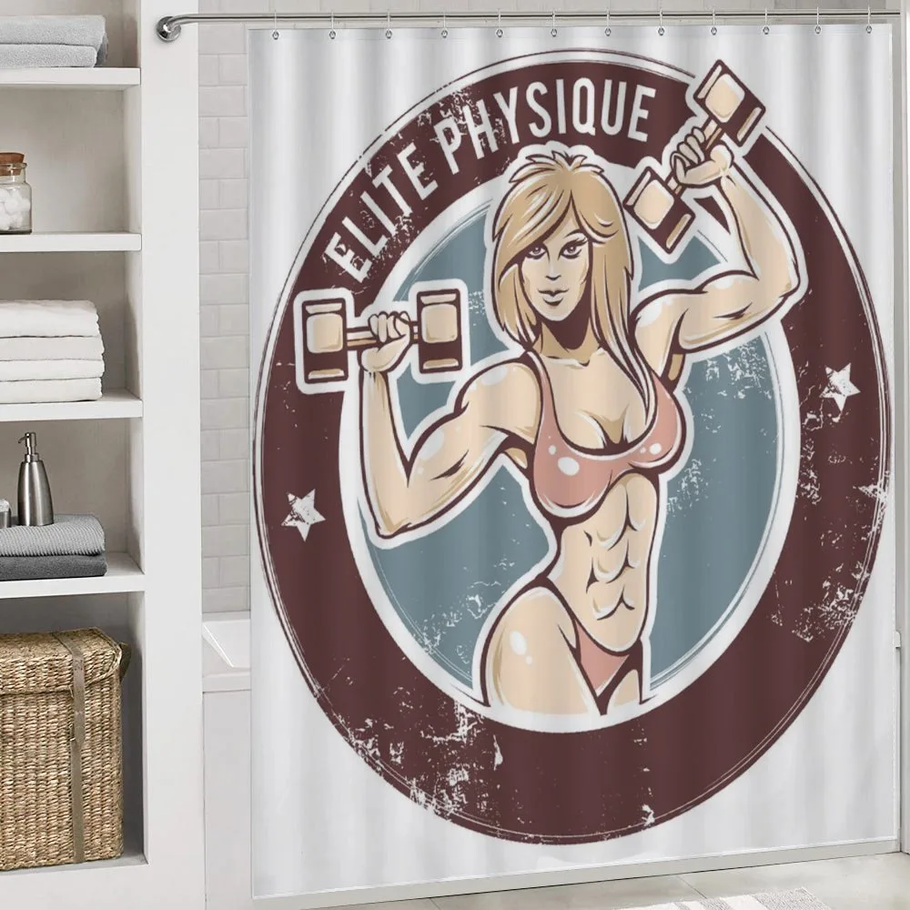 Retro Gym Lady Layout Art — Detail 4