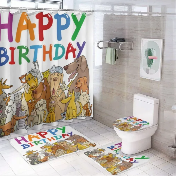 Streets Dogs Animals on a shower curtain