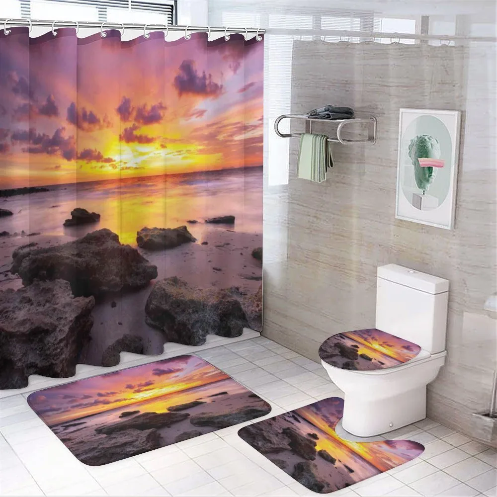 Sunset Idyllic Beach — Your design