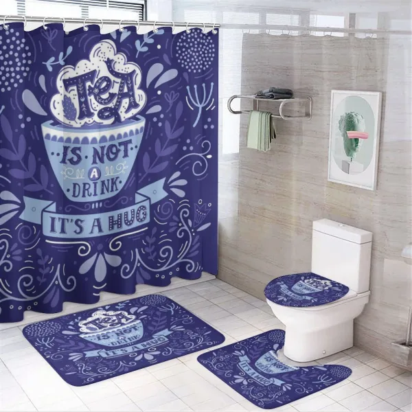 Tea is not a Drink It's a Hug on a shower curtain