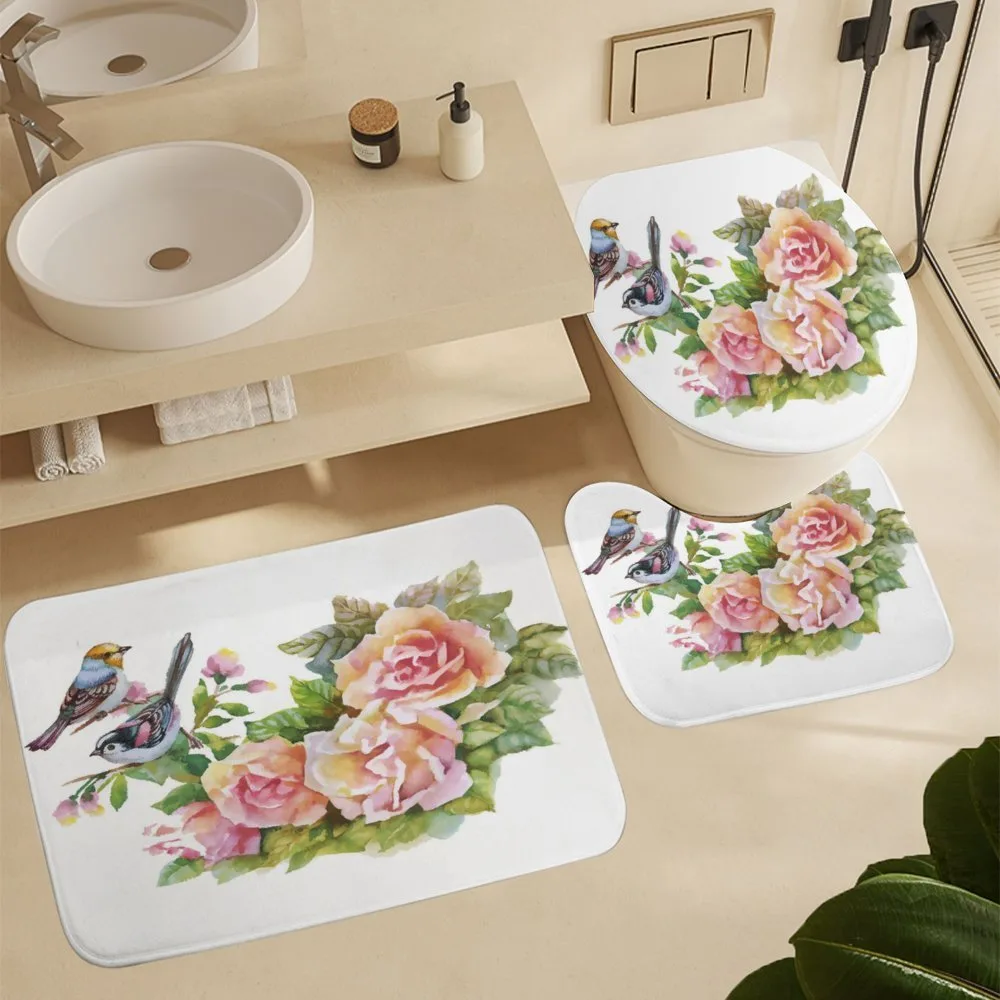 Wild Exotic Birds Roses — Detail 5