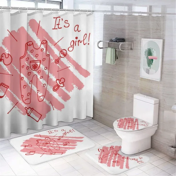 Baby Girl Pacifier on a shower curtain
