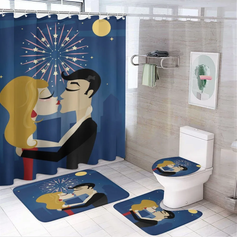 Couple Fireworks at Night — Your design