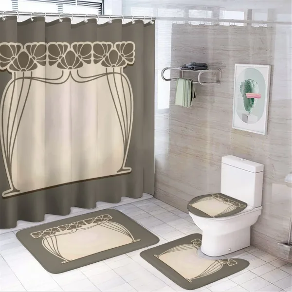 Floral Arch Shape on a shower curtain