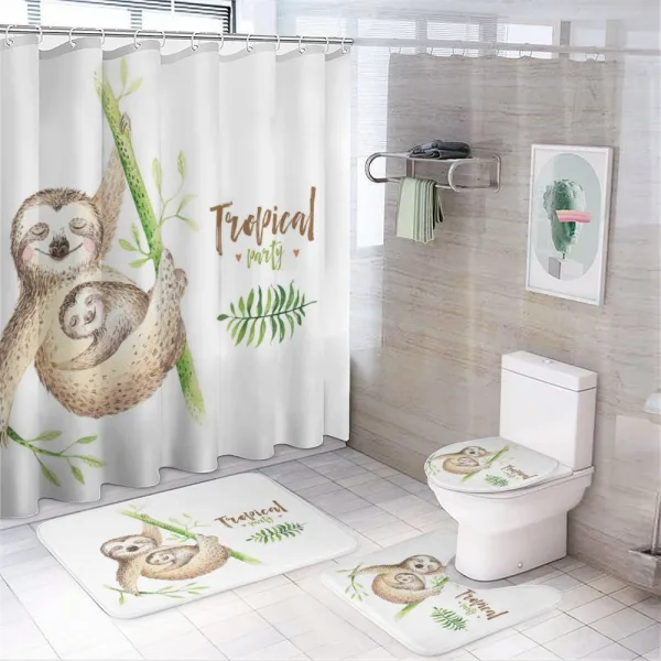 Happy Family Boho Style on a shower curtain