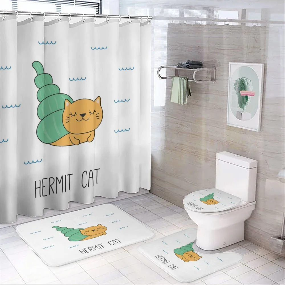 Hermit Cat Graphic Cartoon Wave — Your design