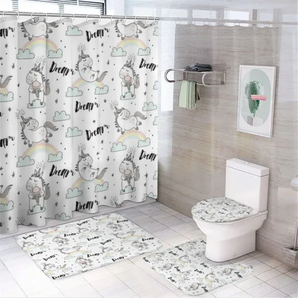 Myth Horse Flying on a shower curtain