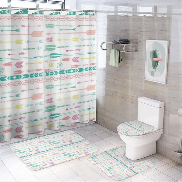 Pastel Boho Art on a shower curtain
