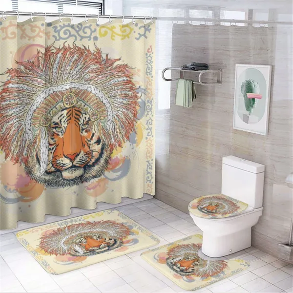 Safari Wild Tiger on a shower curtain