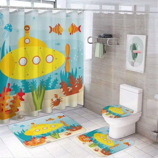 Sea Life Theme on a shower curtain