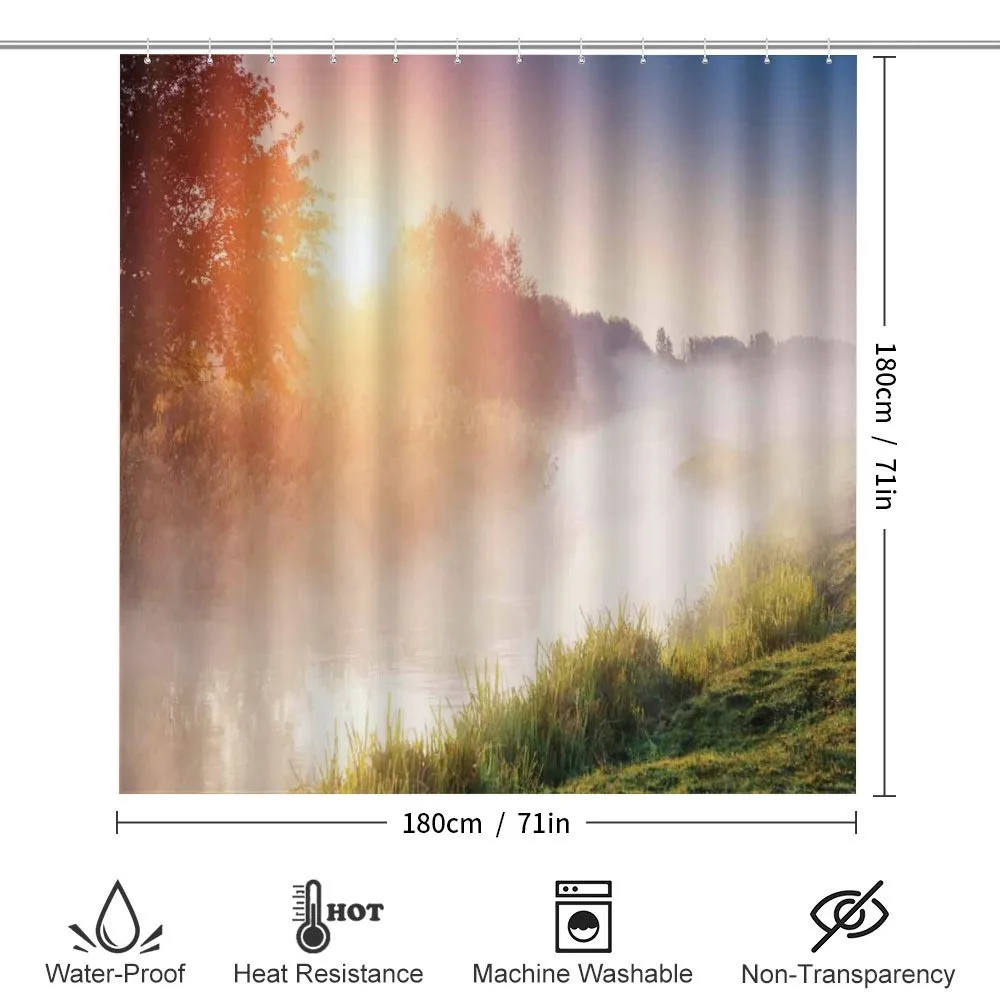 Sunbeams Foggy Mountain — Detail 2