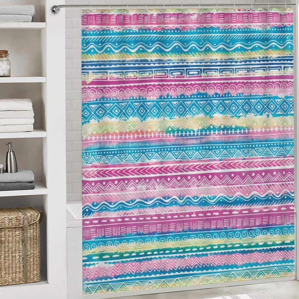 Watercolor Aztec Stripes — Detail 4