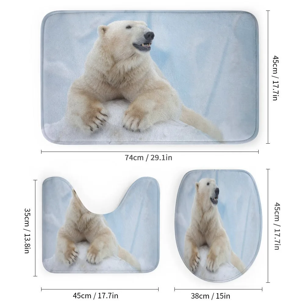 White Polar Bear on Ice — Detail 1