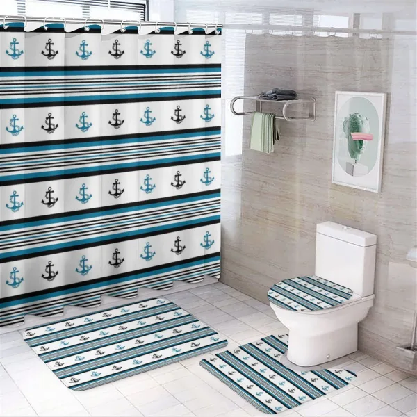Anchor Hipster on a shower curtain