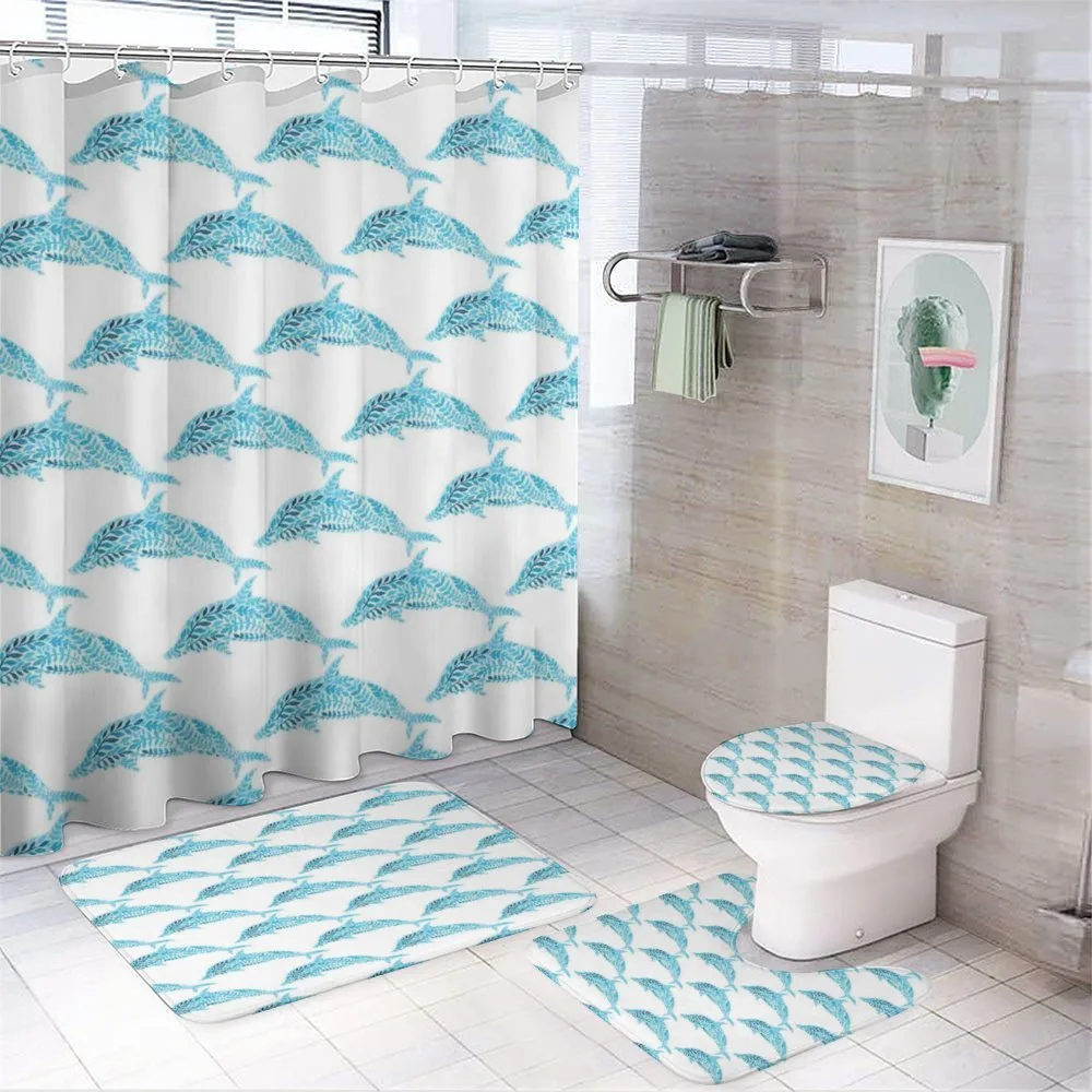 Aqua Dolphins Leaves — Your design