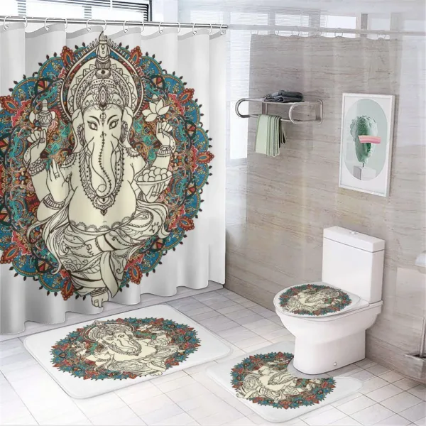 Asian Elephant Blossoms on a shower curtain