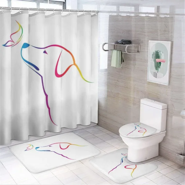 Butterfly Dog Labrador on a shower curtain