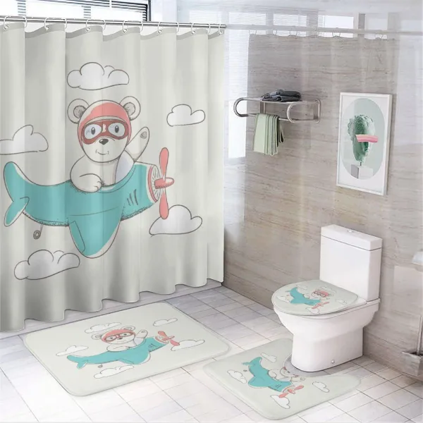 Child Bear in the Sky on a shower curtain