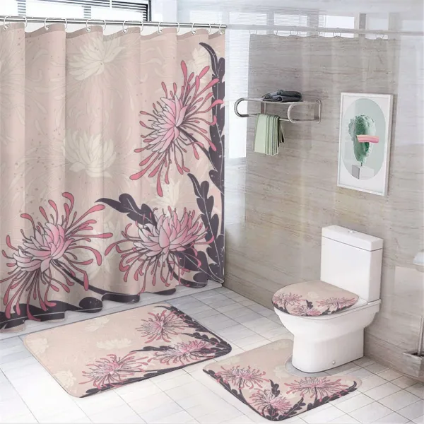 Chrysanthemum Bloom on a shower curtain