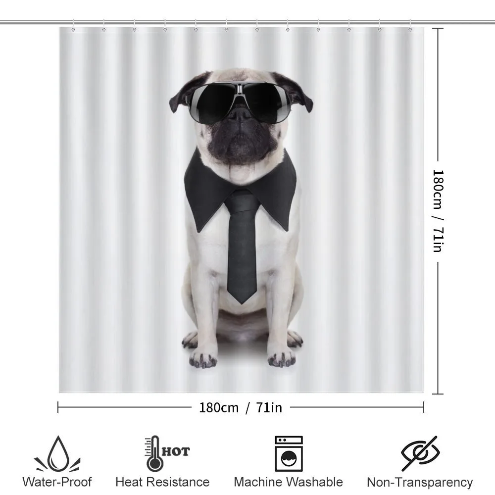 Cool Dog with Tie Glasses — Detail 2