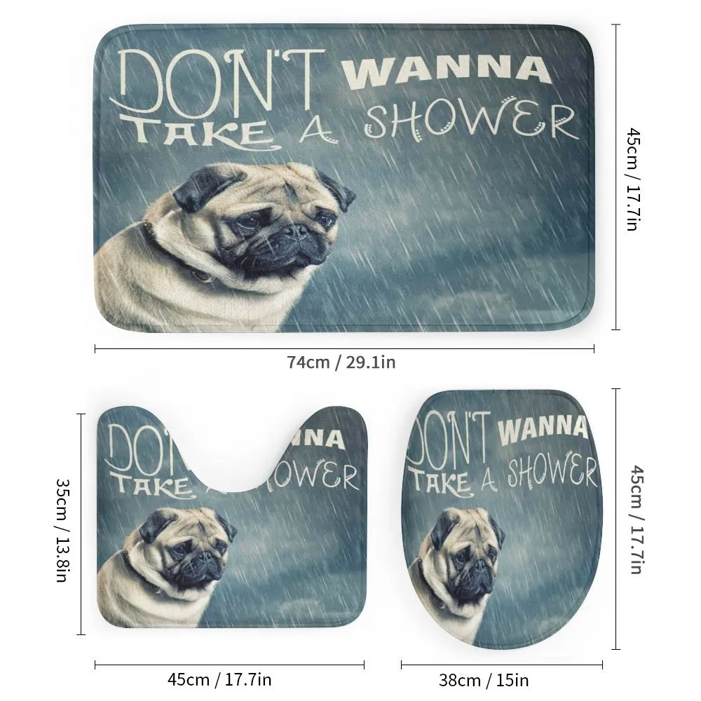 Dont Wanna Take Shower Pug — Detail 1