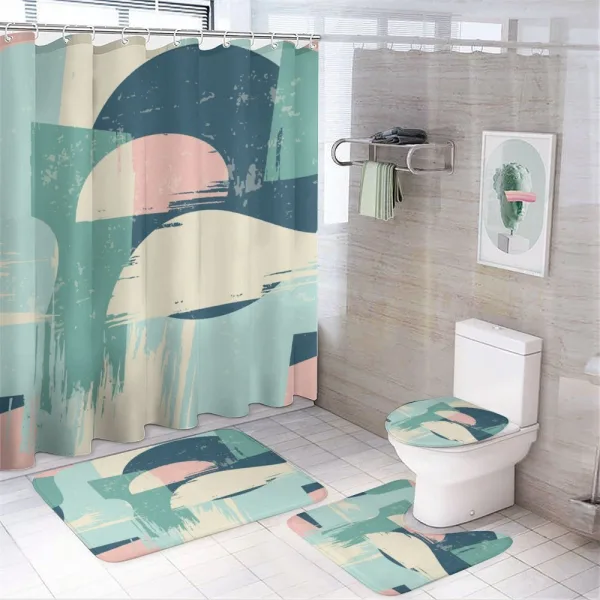 Modern Style Abstraction on a shower curtain